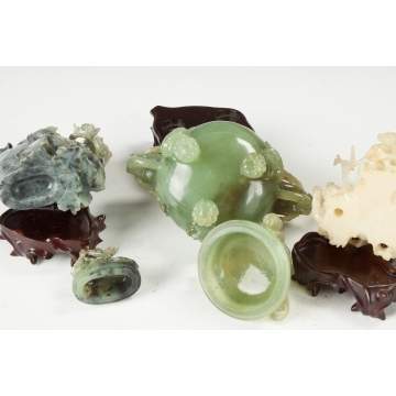 Three Chinese Carved Jade Pieces