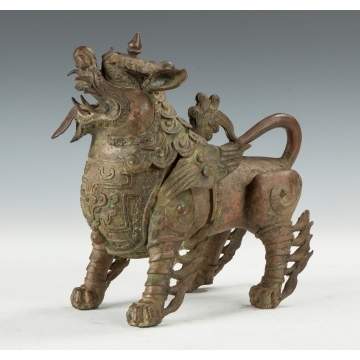Chinese Bronze Qilin (Kylin) 