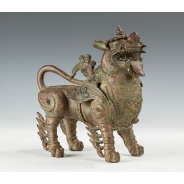Chinese Bronze Qilin (Kylin) 