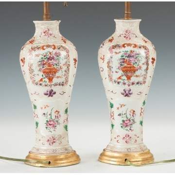 Asian Hand Painted Porcelain Vases