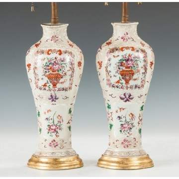Asian Hand Painted Porcelain Vases