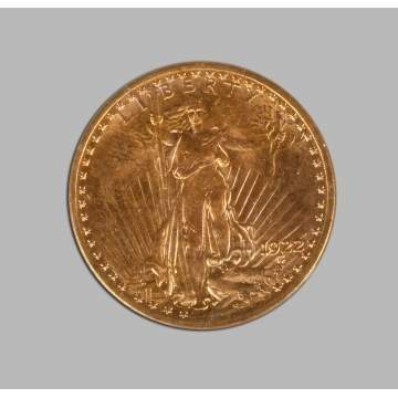 1922 Saint Gaudens Twenty Dollar Gold Piece