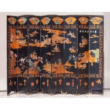 Japanese Lacquered Screen