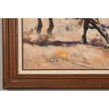 Pal Fried (Hungarian/American, 1893-1976) Lassoing the Bull