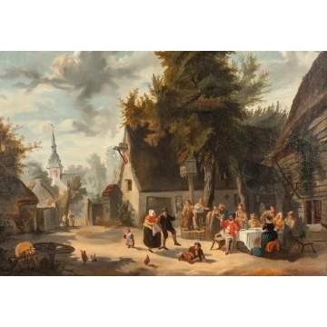 18th Cent. Dutch School Village Scene