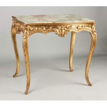 French Carved Giltwood Side Table