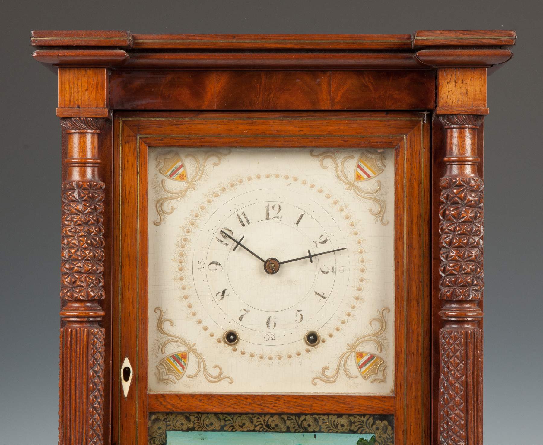Rare Miniature Mark Leavenworth Carved Case Shelf Clock | Cottone Auctions