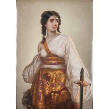 Painting on Porcelain of Judith