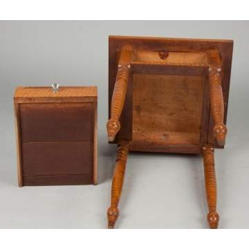 Tiger Maple Country Sheraton One Drawer Stand