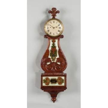 Rare Abel Chandler Lyre Banjo Clock, Concord, NH