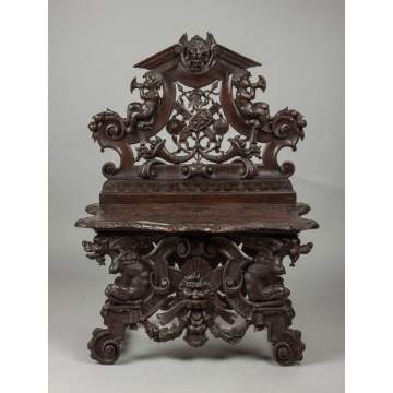 Continental Figural Carved Chair