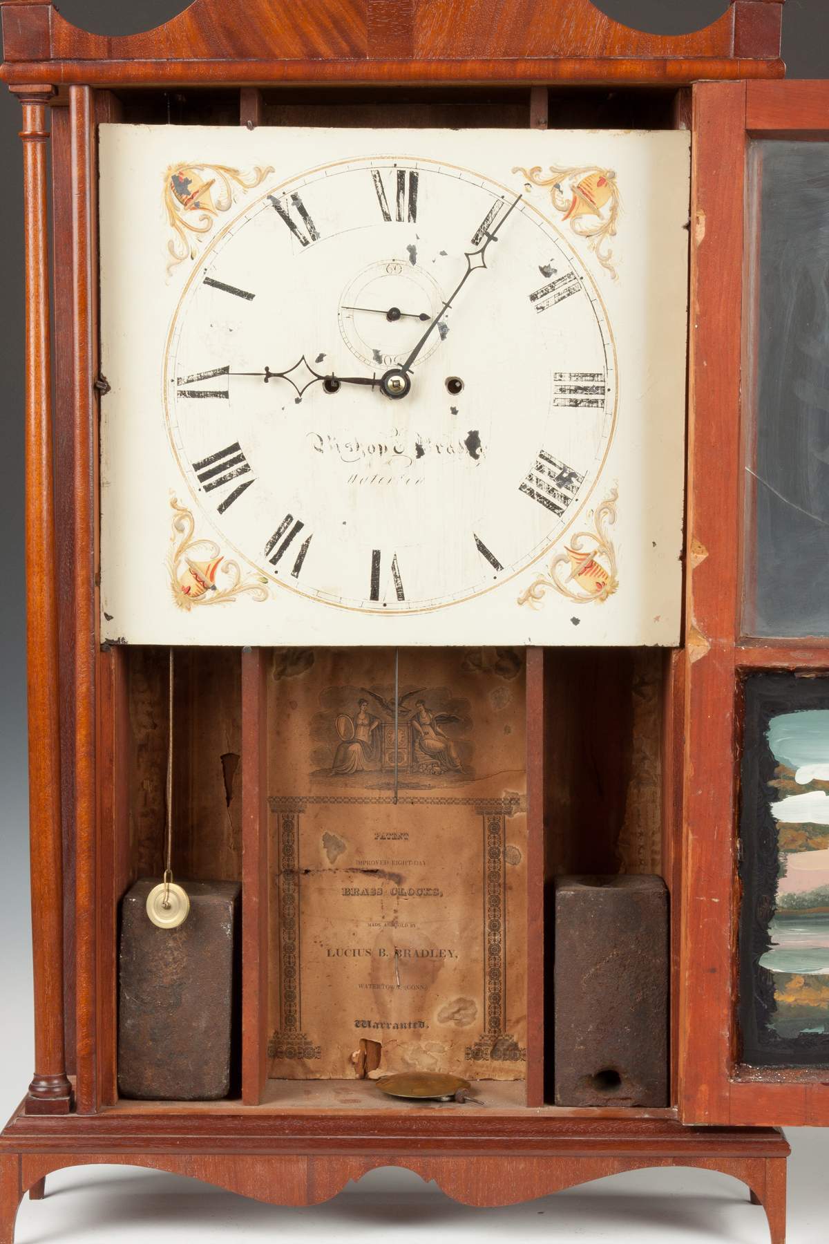 & Bradley Pillar & Scroll Clock, Watertown, CT Cottone Auctions
