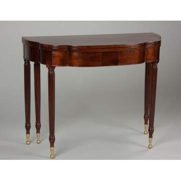 New York Sheraton Mahogany Card Table