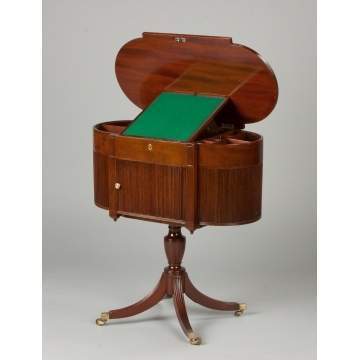 New York Tambour Mahogany Work Table