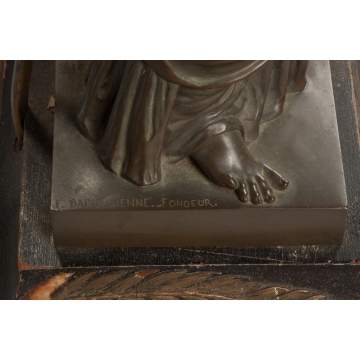 Bronze of a Robed Classical Lady with Urn