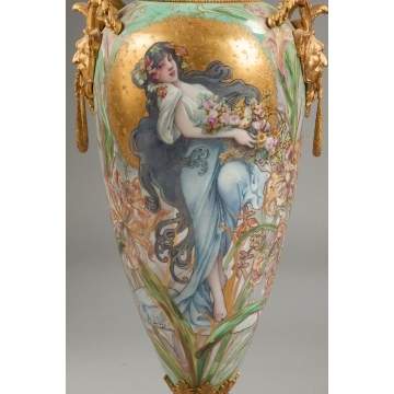 French Porcelain Vase, marked Sevres