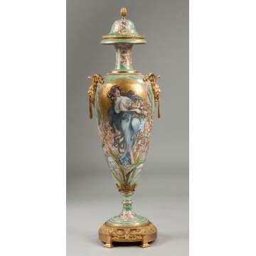 French Porcelain Vase, marked Sevres