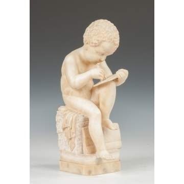 Alabaster Sculpture of a Young Boy 