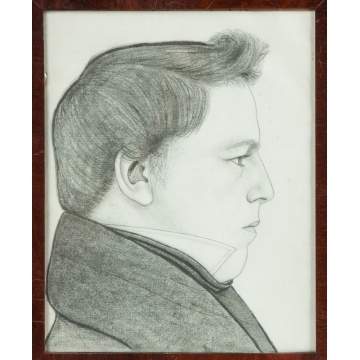 Attr. to Robert Seevers (American, Active 19th Century) Pair of Portraits