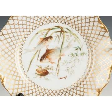 Set of Twelve T.V. Limoges Luncheon Plates