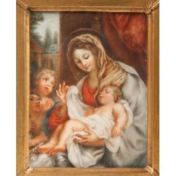 Miniature Painting of Madonna & Child
