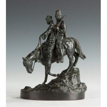 A.M. Bonegor (Russian, 19th/20th cent.) Bronze of Two Cossacks on Horseback