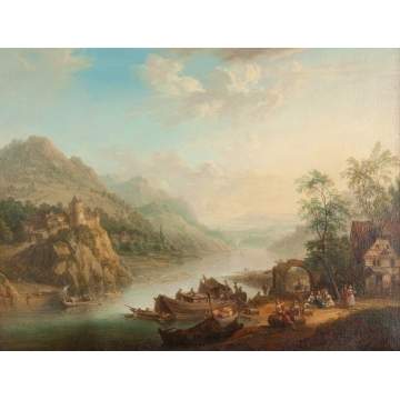 Christian George Schutz (German, 1718-1791) On the Rhine River
