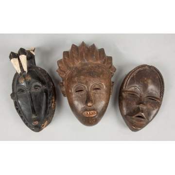 Three Carved African Masks