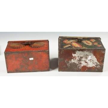 Two Toleware Document Boxes