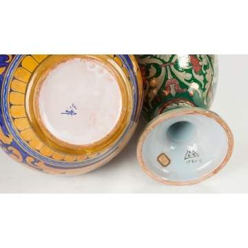 Alfredo Santarelli Vase & Italian Handled Vase