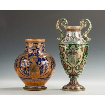 Alfredo Santarelli Vase & Italian Handled Vase
