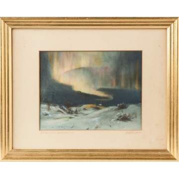 Sydney Laurence (American, 1865-1940) "Northern Lights - Sydney Laurence/Griffin's Alaska"