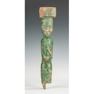 Carved & Painted African Figure