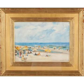 Charles Herbert Woodbury (American, 1864-1940) Beach scene