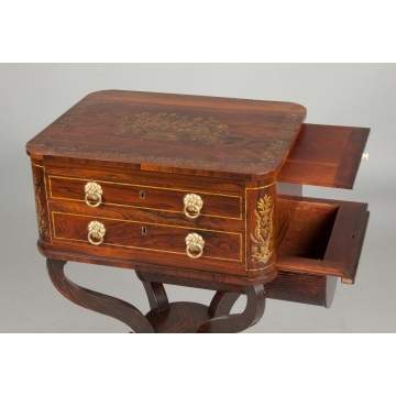 Fine & Rare NY Rosewood Sewing Stand