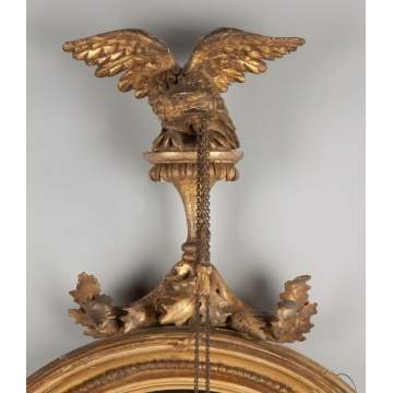 Carved Giltwood Federal Convex Mirror