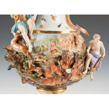 Monumental Meissen "Fire" Ewer from the "Four Elements" Series