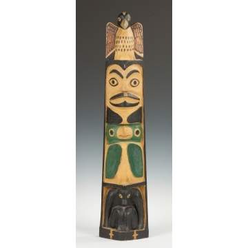 Northwest Coast Carved & Painted Totem Pole