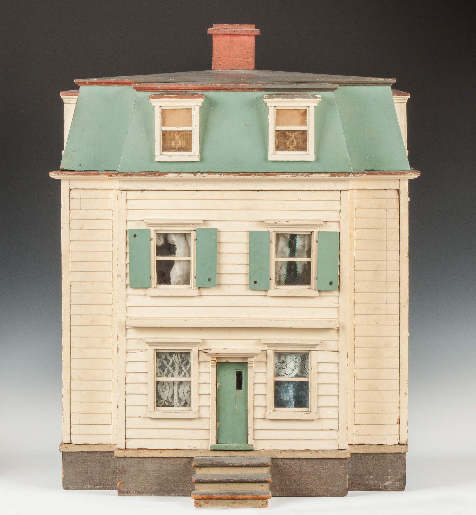 Handmade & Painted Colonial Style Dollhouse Cottone Auctions