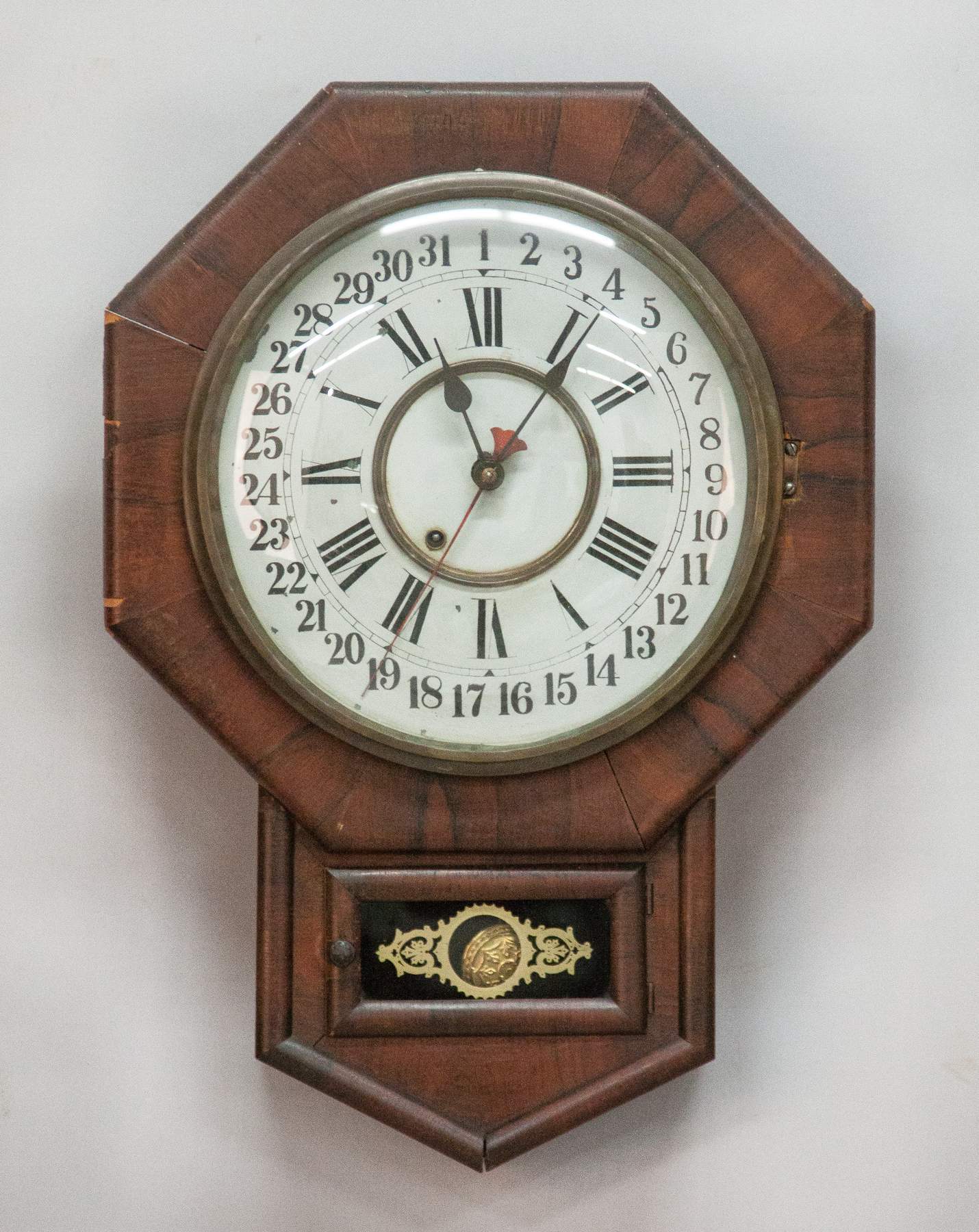 New Haven Clock Co. Octagon Schoolhouse Clock Cottone Auctions