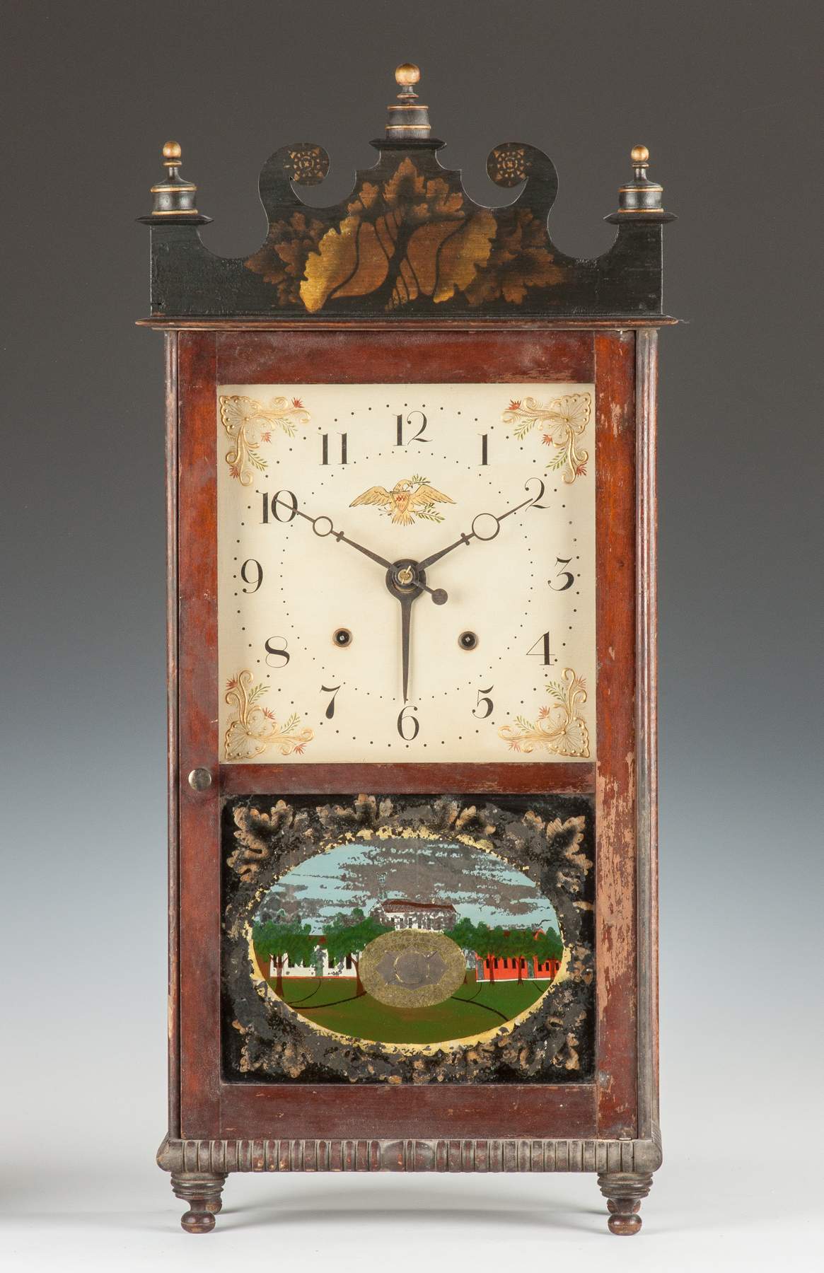 Rare William Sherwin Alarm Shelf Clock, Buckland, MA Cottone Auctions