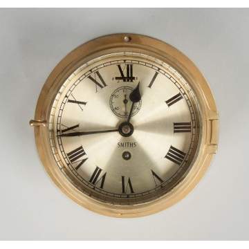 Smiths Brass Ship Clock