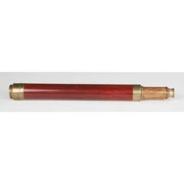 J.P. Cutts, London, Mahogany & Brass Telescope