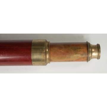 J.P. Cutts, London, Mahogany & Brass Telescope