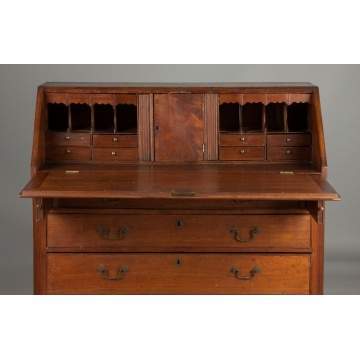 PA Chippendale Drop Front Walnut Desk
