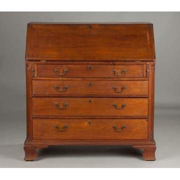 PA Chippendale Drop Front Walnut Desk