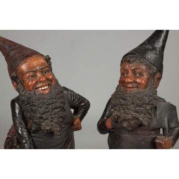 Two Terra Cotta Gnomes