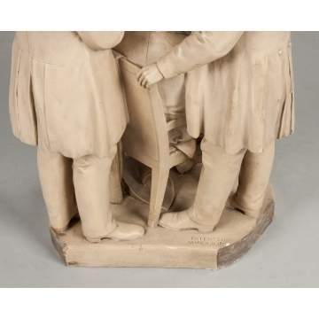 John Rogers (American, 1829-1904) Council of War Plaster Sculpture