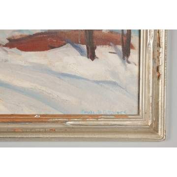 Emile A. Gruppe (American, 1896-1978) "Vermont Village Winter"