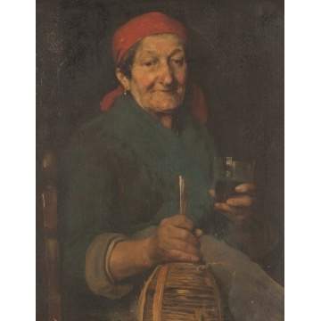 Federico Andreotti (Italian, 1847-1930) Two Portraits of Wine Tasters
